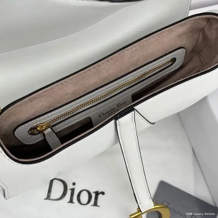Cheap Calfskin Dior White Bag Smooth Saddle 0701 Luxury